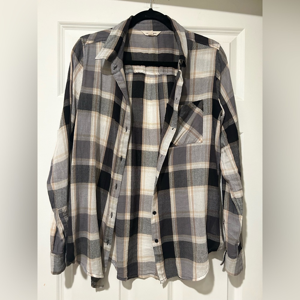 Like New Lucky Brand Plaid Button Down Shirt Size S (M/L Fit) - Picture 1 of 10